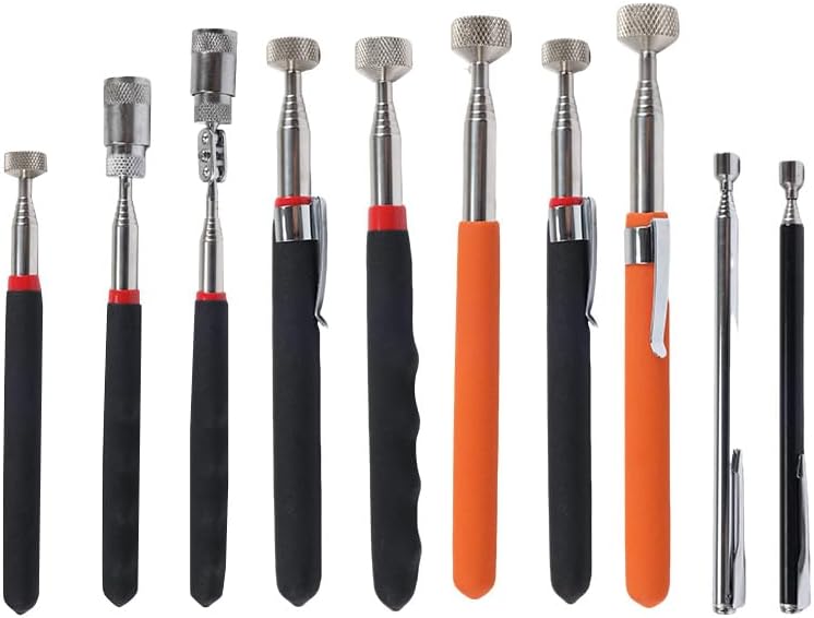 VortecSys Magnetic Pick Up Tool 10 Pack, Telescopic Magnet Sticks Extendable Length up to 30 inches, Best Gadgets Gifts for Boyfriend Husband Dad - Image 1